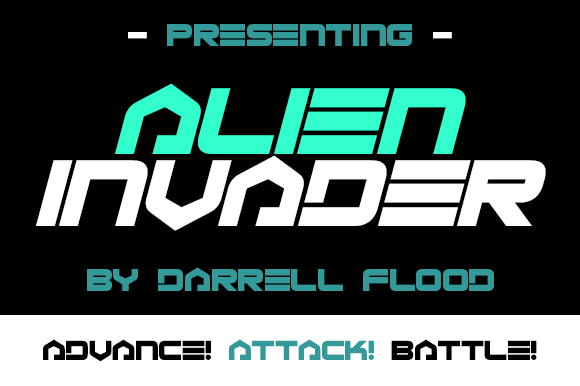Alien Invader Font for Creative Projects