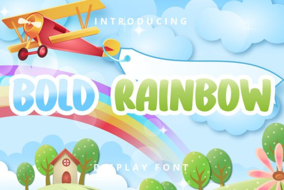 Bold Rainbow Font for Web Design