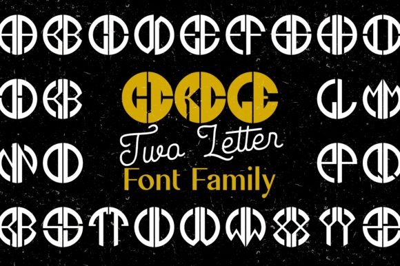 Circle Two Letter Font for Elegant Branding