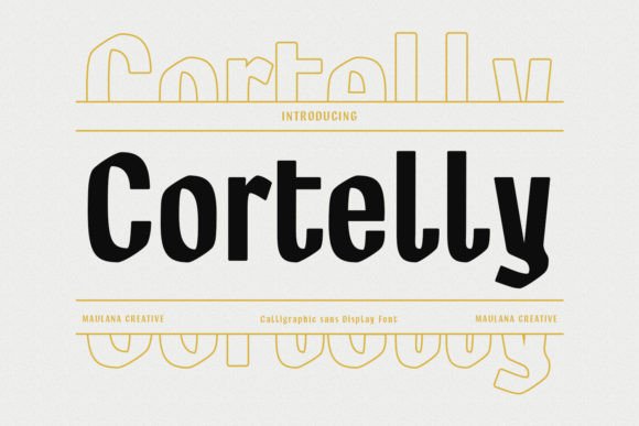 Cortelly: A Bold Display Font for Creative Projects