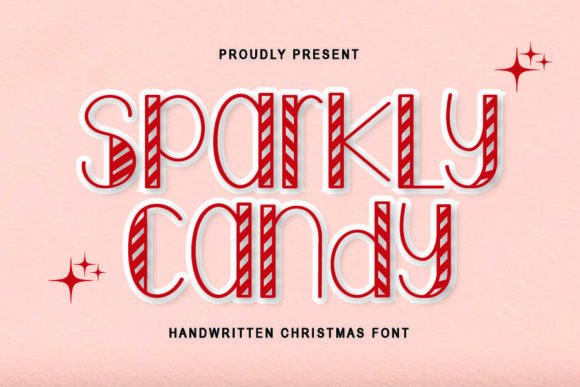 Sparkly Candy Font for Festive Design