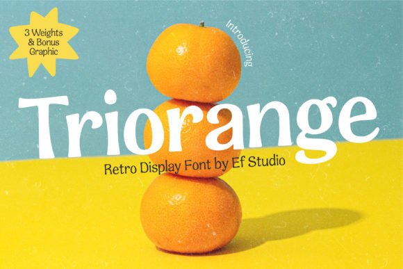 Triorange Font for Bold Editorial Design